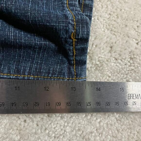 Y2K BKLYN Express Jean Shorts Mens 40* Jorts Denim Grunge Skater Baggy Faded - Picture 7 of 9